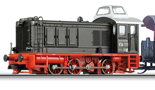 dieselová lokomotiva tmavě šedá s červeným pojezdem, ze setu „Samba Express Teil 2“, typ V 36