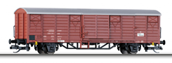 krytý nákladní vůz červenohnědý s šedou střechou poštovní vůz, typ Gbs