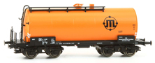 kotlový vůz oranžový s podélnou lávkou „PCK Schwedt“, typ ZZw