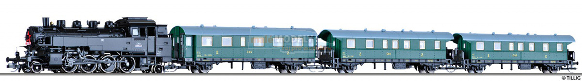 Digitální start set - parní lokomotiva řady 455.2 a 3 osobní vozy