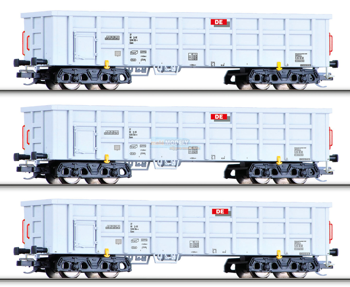 Set 3 otevřených nákladních vozů Eaos 'Dortmunder Eisenbahn'