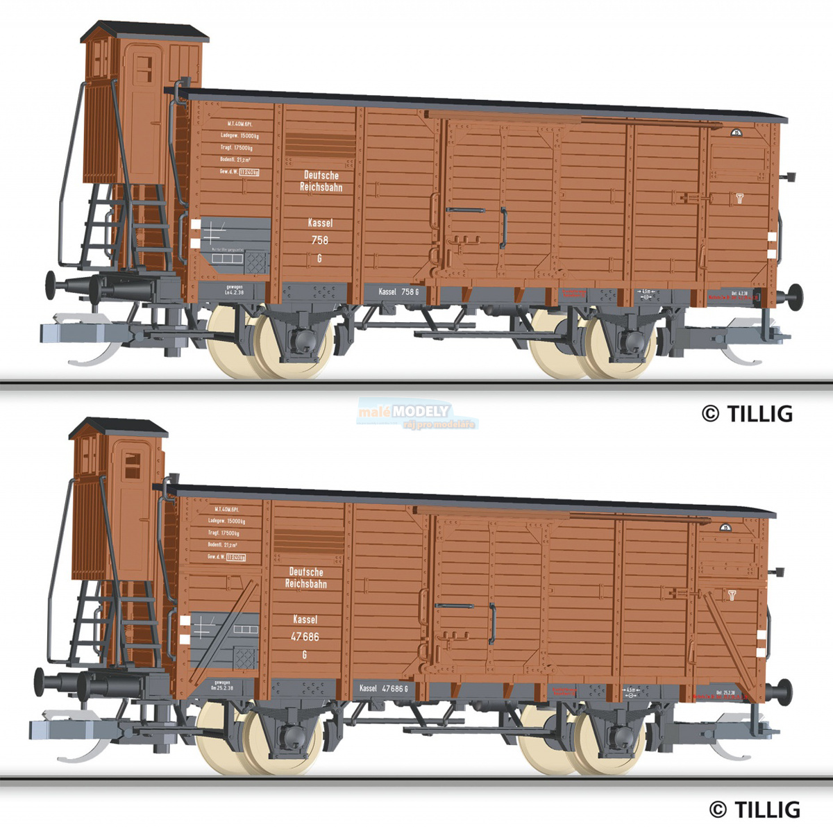 Set 2 krytých nákladních vozů G Kassel - (31.03.2016)