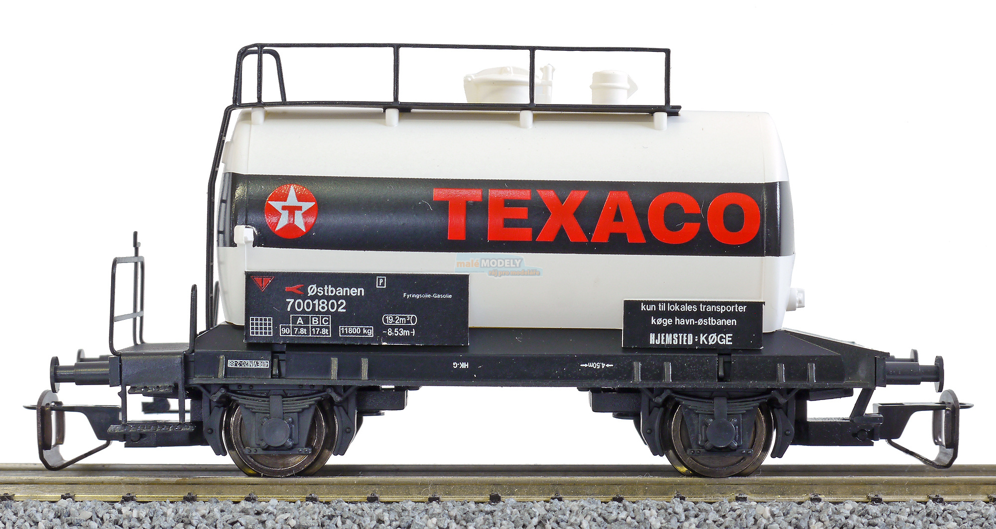 Cisternový vůz bílý s černým pásem TEXACO