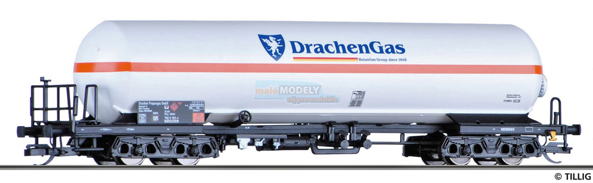 Cisternový vůz na přepravu benzínu Zaggks Drachen-Propangas GmbH
