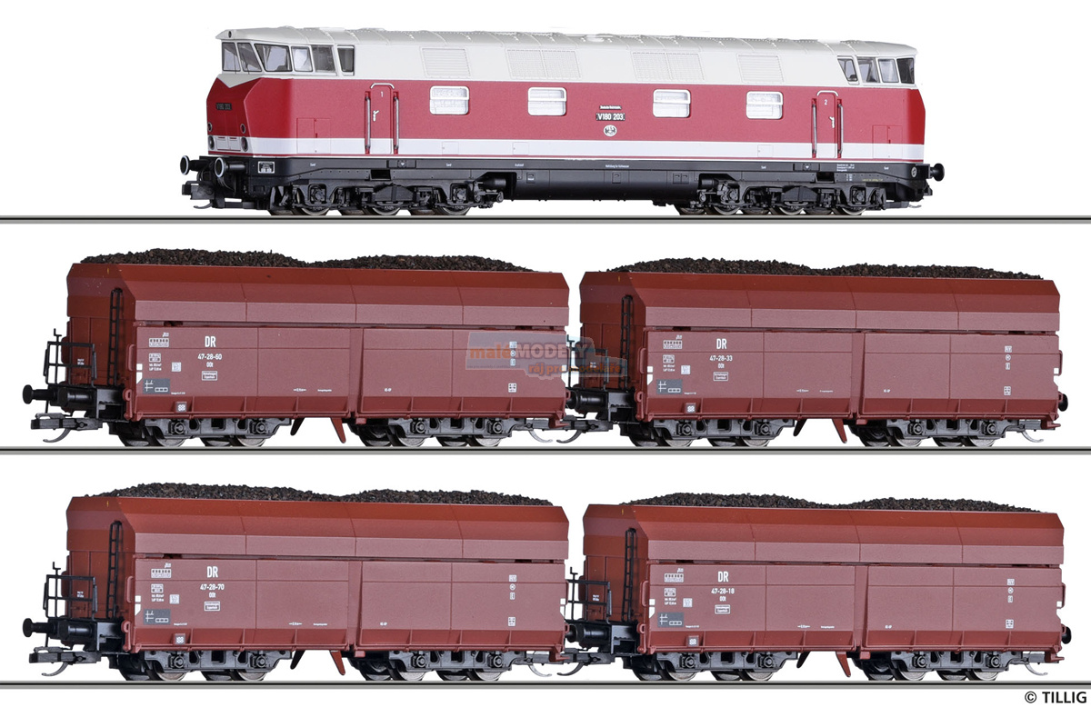Set nákladního vlaku s nákladem uhlí - (31.03.2019)