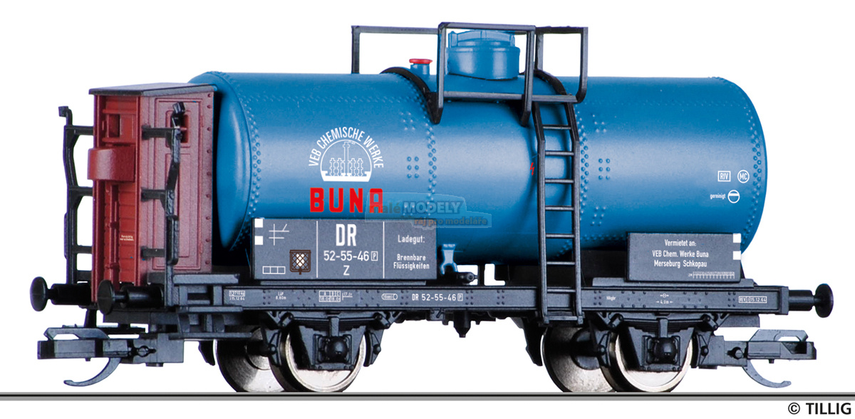 Cisternový vůz Zw s logem <b>VEB Chemische Werke Buna</b>