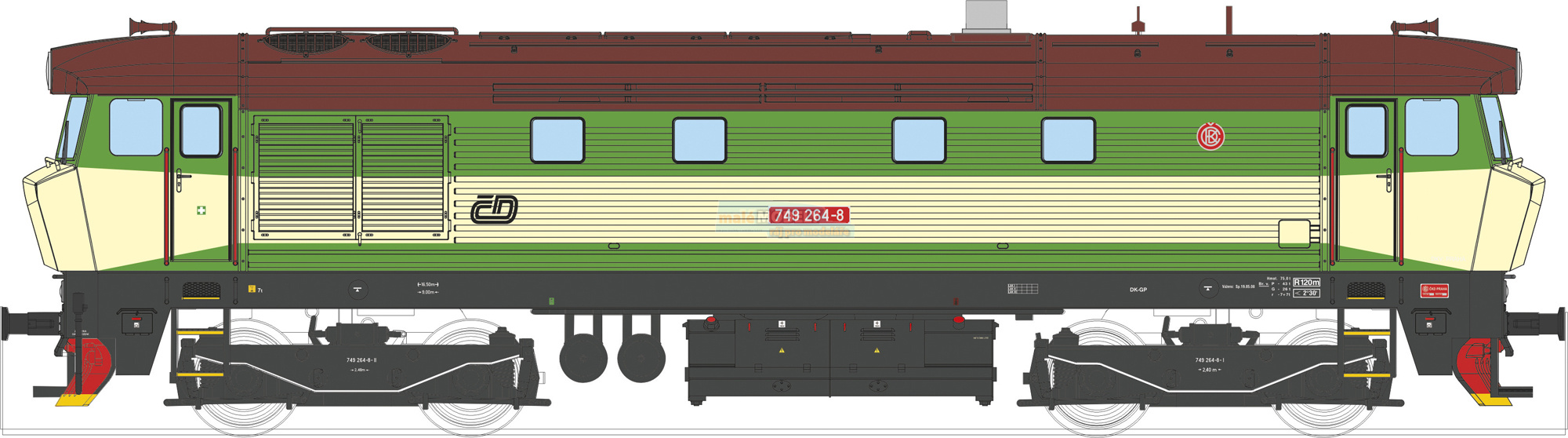 Dieselová lokomotiva Rh 749 (ex.T478.1)