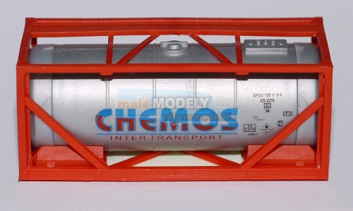 kontejner CHEMOS - stříbrný v červené