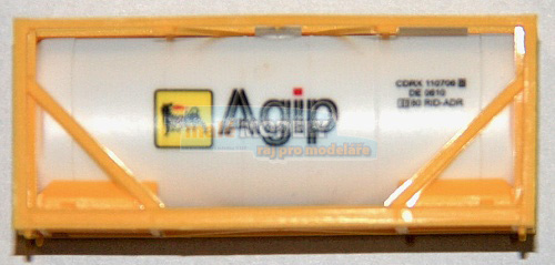 kontejner AGIP - bílý ve žluté