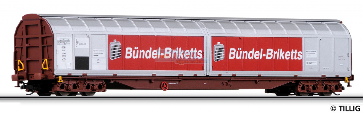 Vůz s posuvnými bočnicemi Bundel-Briketts