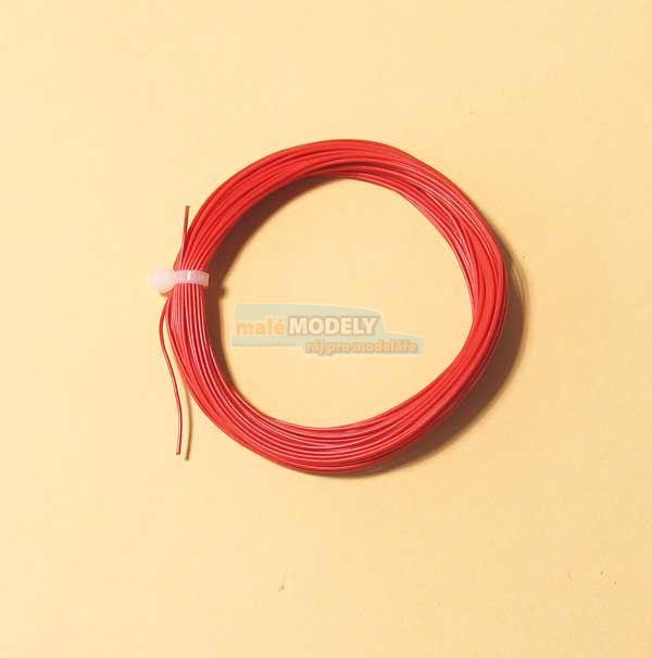 Kabel červený 10 m, 0,14 mm2