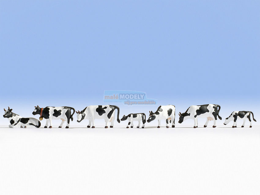 Krávy černobílé (7 ks)