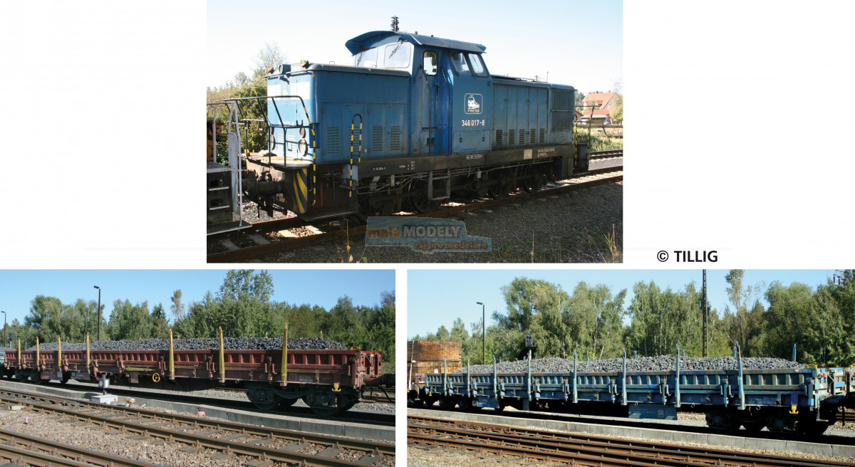 Set nákladních vozů se štěrkem a lokomotivou - (31. 03. 2013)