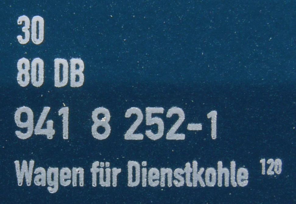 otevřený nákladní vůz modrý na uhlí Wagen für Dienstkohle <sup>120</sup>