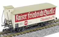 nákladní izotermický vůz bílý s šedou střechou „Kaiser Friedrich Quelle“, typ Frankfurt