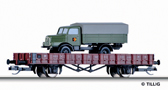 červenohnědý s nákladním vozem „Militärtransport“, typ Roow