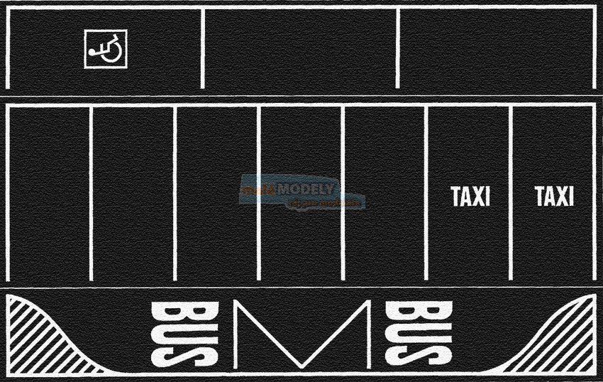 Parkoviště - asfaltové 220 x 140mm, (2ks)