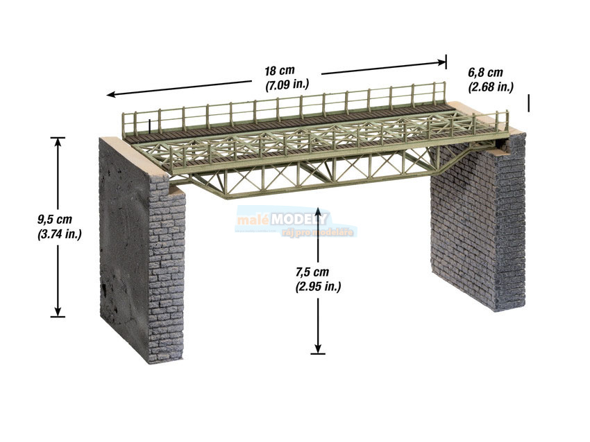 Ocelový most rovný