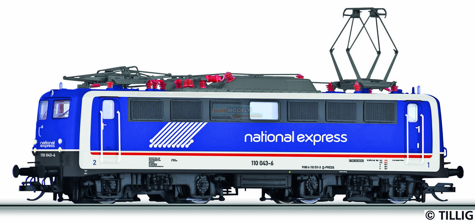 Elektrolokomotive 110 043 <b>national express</b> der PRESS