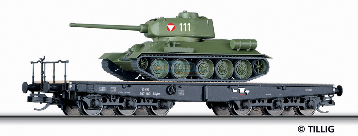 Nákladní vůz SSyms ložený tankem T34/85 rakouské armády - (31.03.2015)