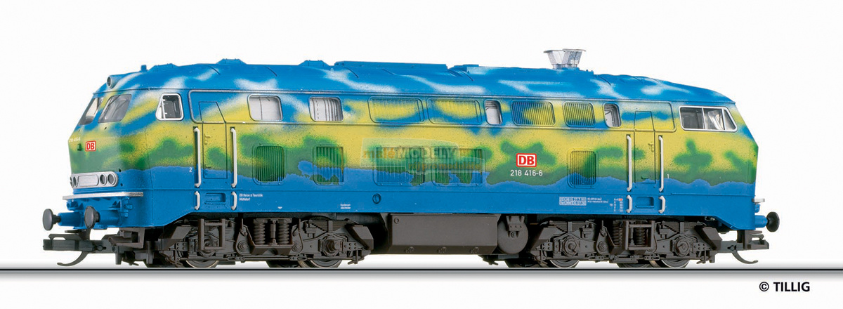 Dieselová lokomotiva BR 218 v barevném provedení Touristikzug - (31.03.2015)