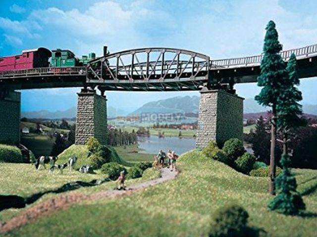 Ocelový obloukový most zakřivený