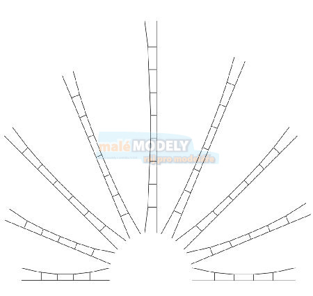 Trolejové vedení, uvinerzální 103 mm - 114 mm (5 ks)