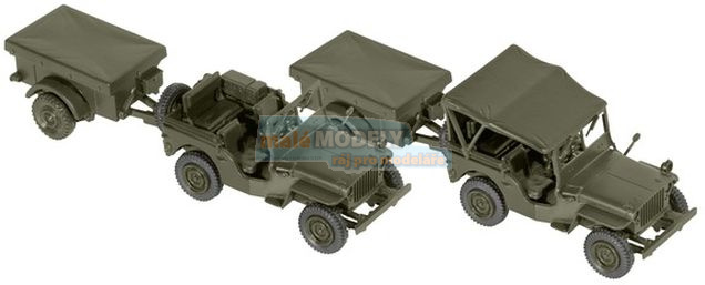 Stavebnice - Willys Jeep + M 100