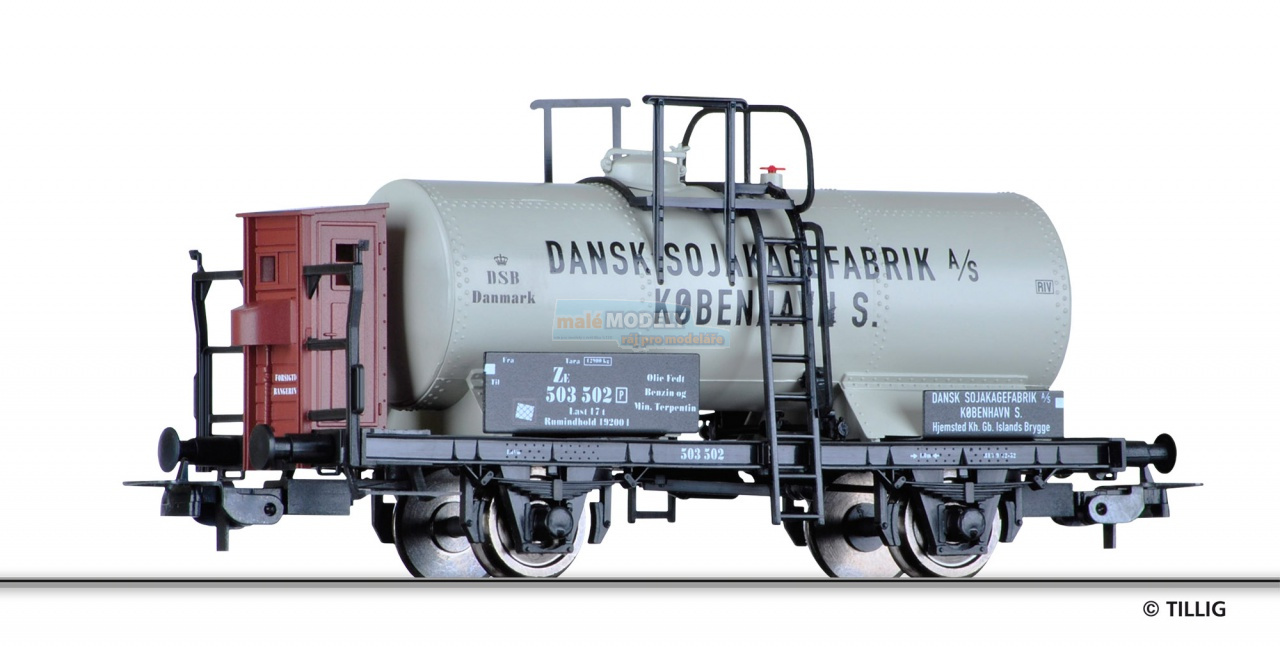 Kesselwagen ZE Dansk Sojakagefabrik A/S, eingestellt bei den DSB, Ep. III