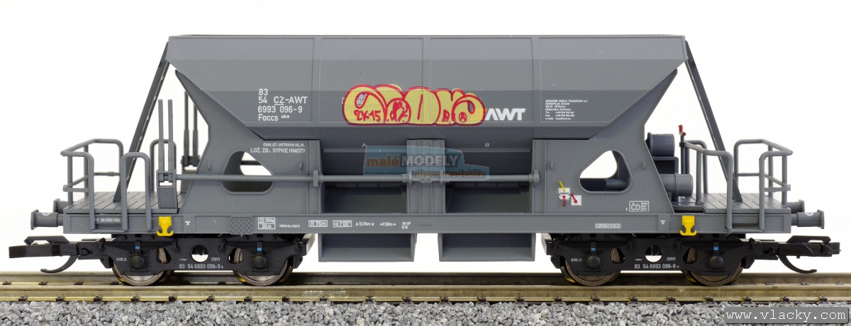 Výsypný vůz Faccs CZ-AWT - graffiti, šedý