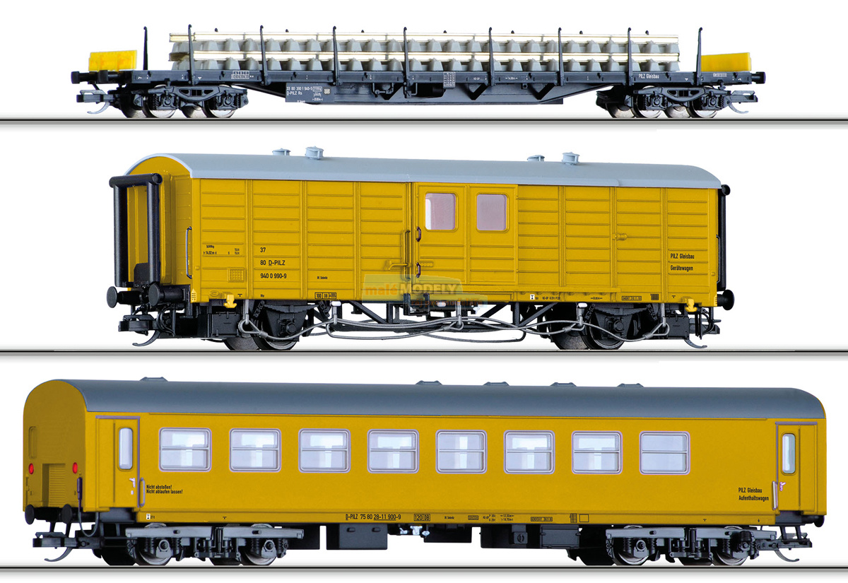 Set 3 vozů do stavebního vlaku <b>25 Jahre MATTRA/PILZ</b> - (31.03.2016)