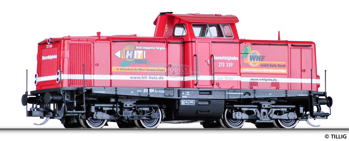 Dieselová lokomotiva BR 213, Rennsteigbahn GmbH - (31.03.2016)