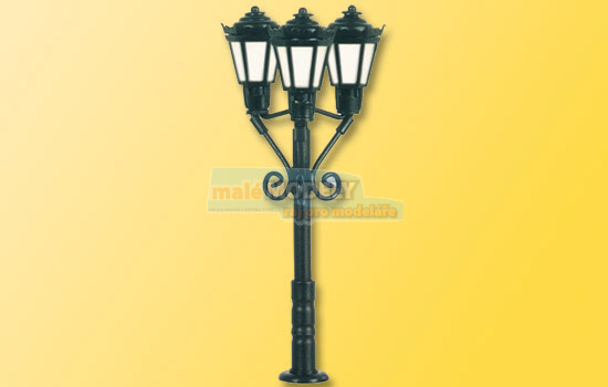 Parková lampa, černá, trojitá 37 mm
