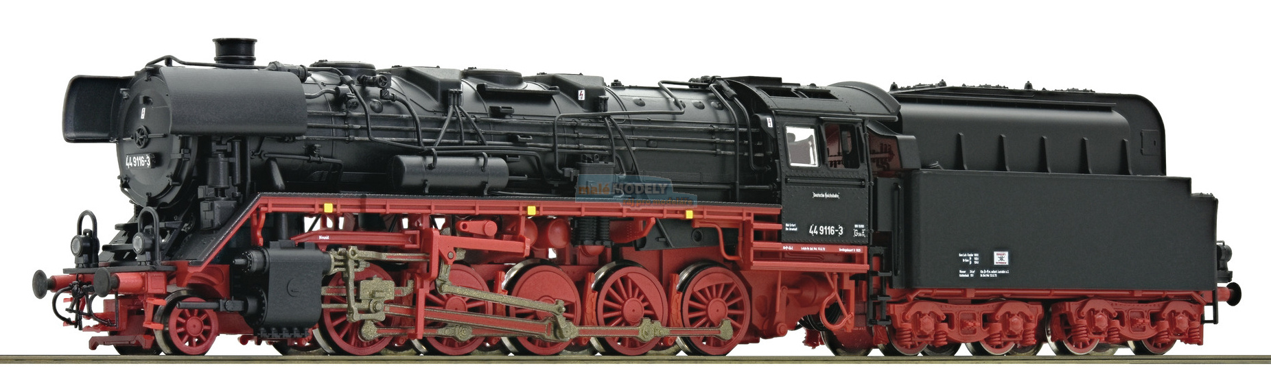 Parní lokomotiva BR 44 9116 s tendrem na uhelný prach