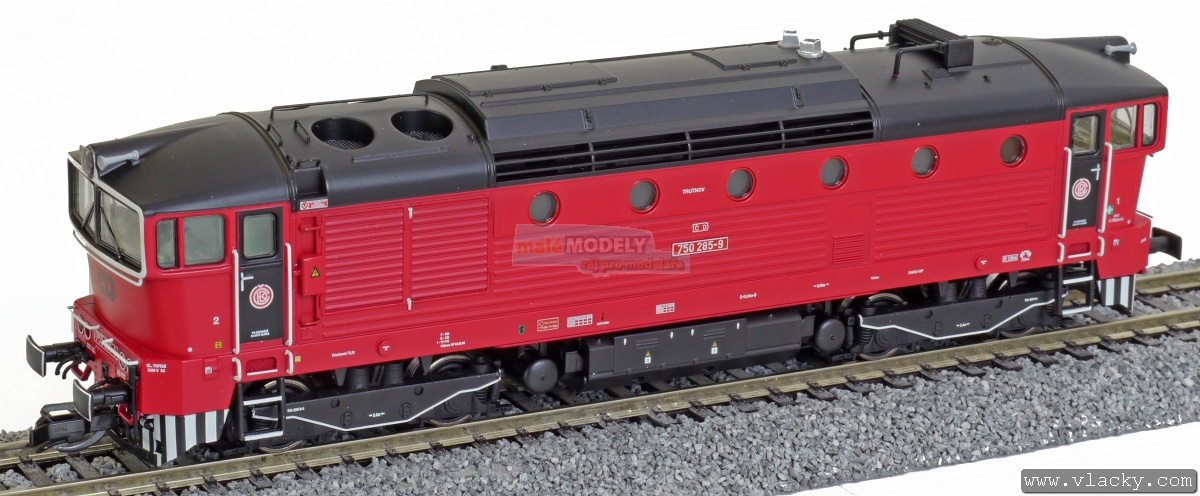 Lok. diesel 750.285 Brejlovec red, ČD