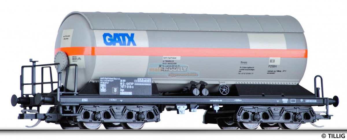 Cisternový vůz pro přepravu plynu Zags GATX Rail Polska Sp.z.o.o.