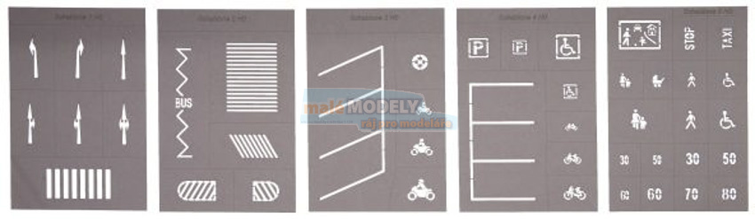 Šablony na vodorovné dopravní značení