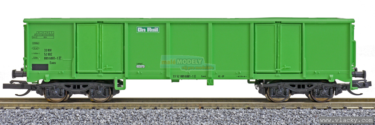 Otevřevý nákladní vůz zelený On Rail