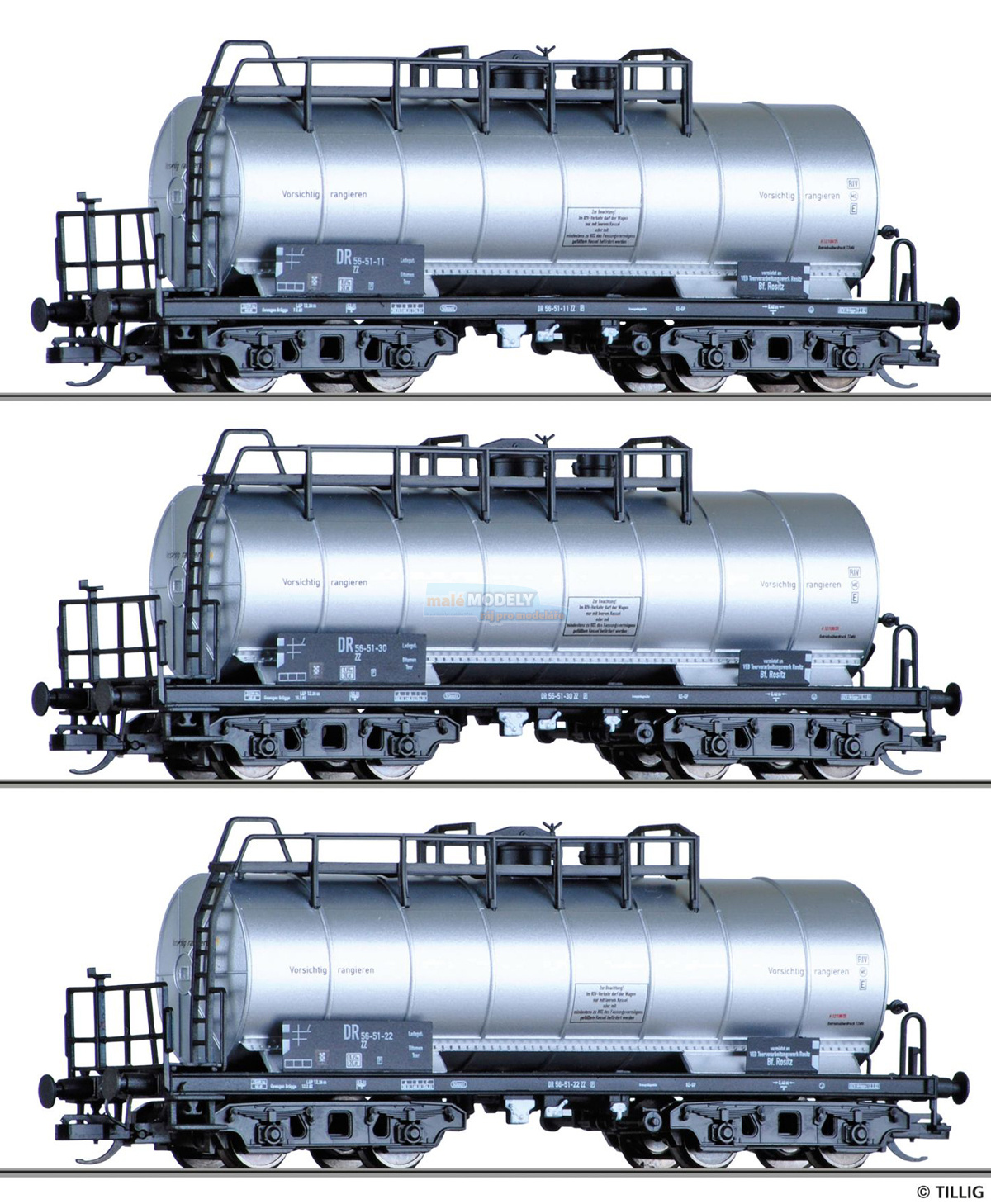 Set 3 cisternových vozů ZZ 52