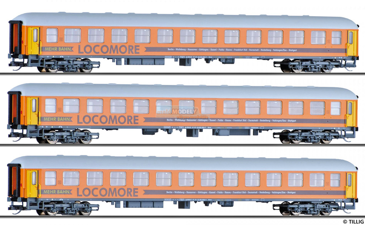 Set tří osobních vozů LOCOMORE (31.03.2018)