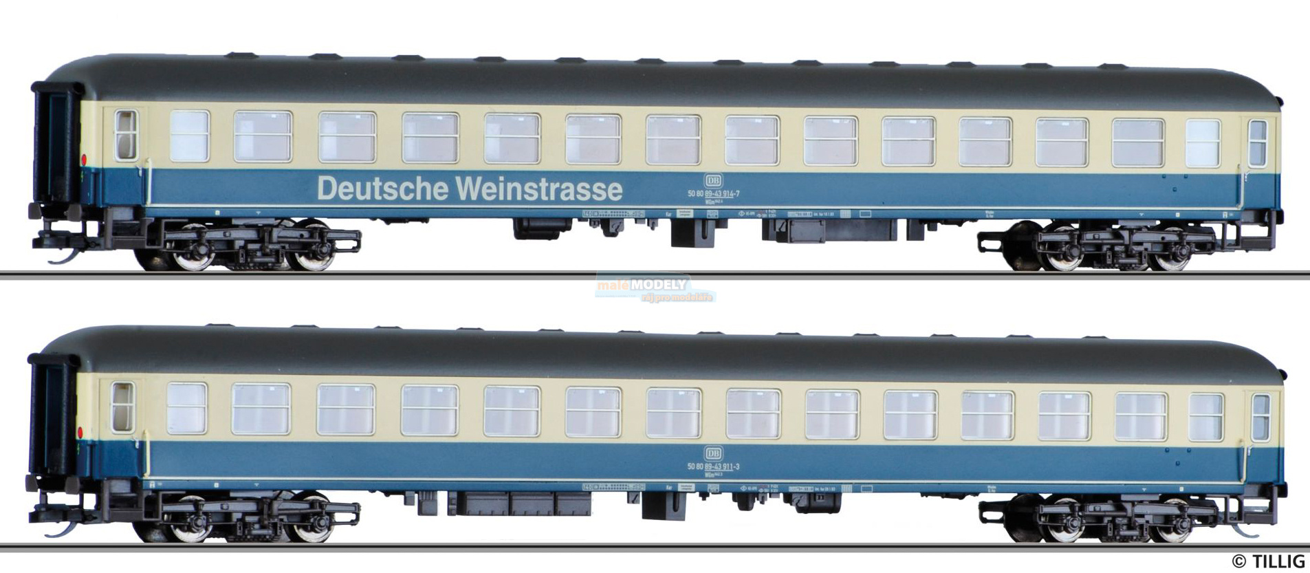Set dvou osobních vozů Deutsche Weinstrasse (31.03.2018)