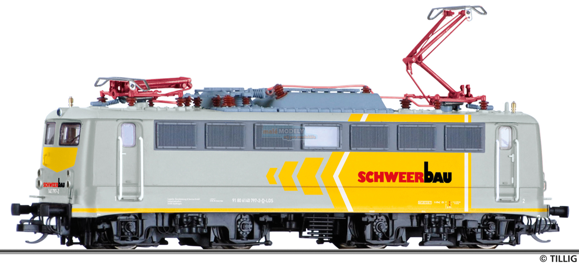 Elektrická lokomotiva 140 797-2, LDS GmbH, vermietet an die Schweerbau GmbH & Co. KG