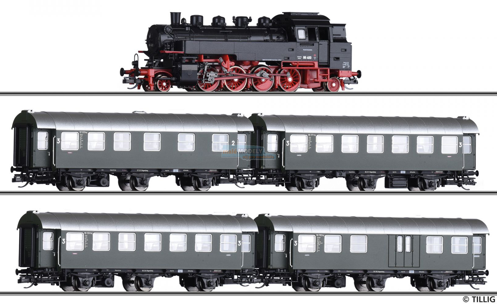 Set osobního vlaku „DB-Personenzug 50er Jahre“ -Přepracovaný- (31.03.2020)