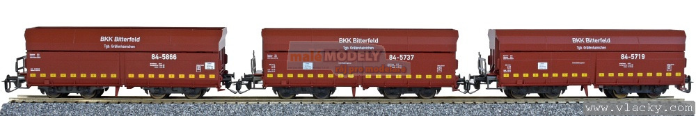 Set tří samovýsypných vozů BKK Bitterfeld