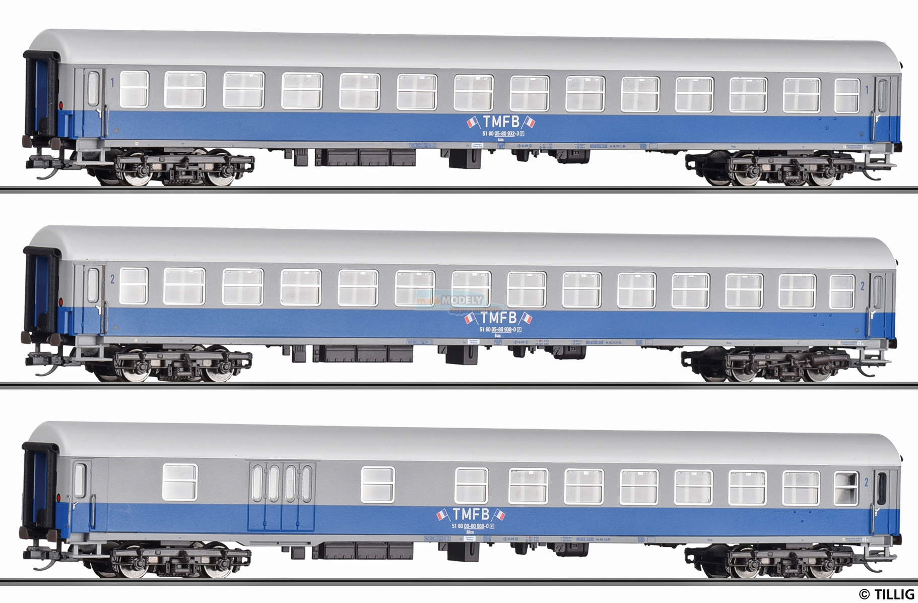 Set tří rychlíkových vozů „Train Militaire Francais de Berlin 2“ - (31.03.2021)