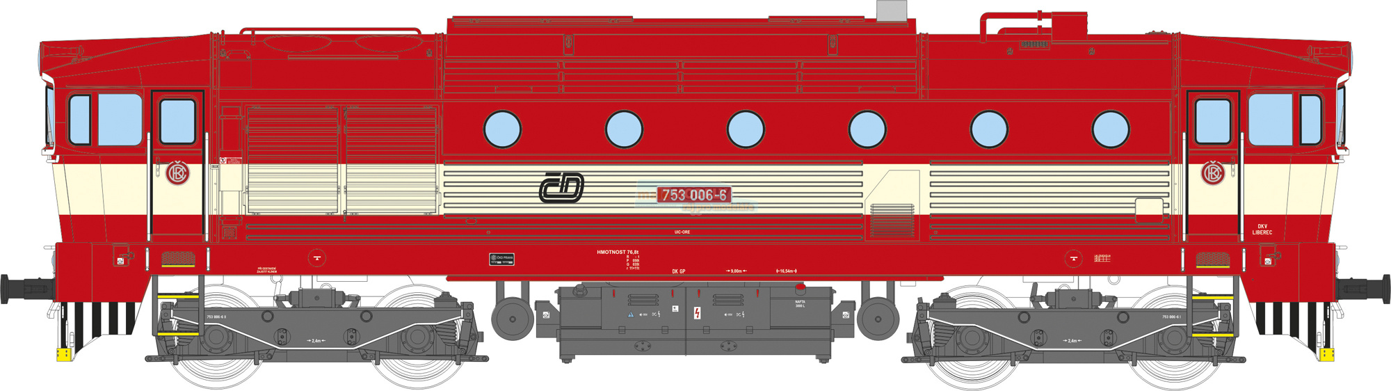 Dieselová lokomotiva Rh 753 (ex.T478.3)