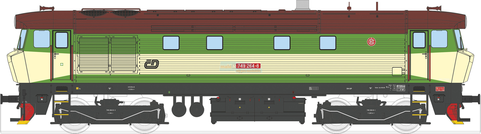 Dieselová lokomotiva Rh 749 (ex.T478.1)