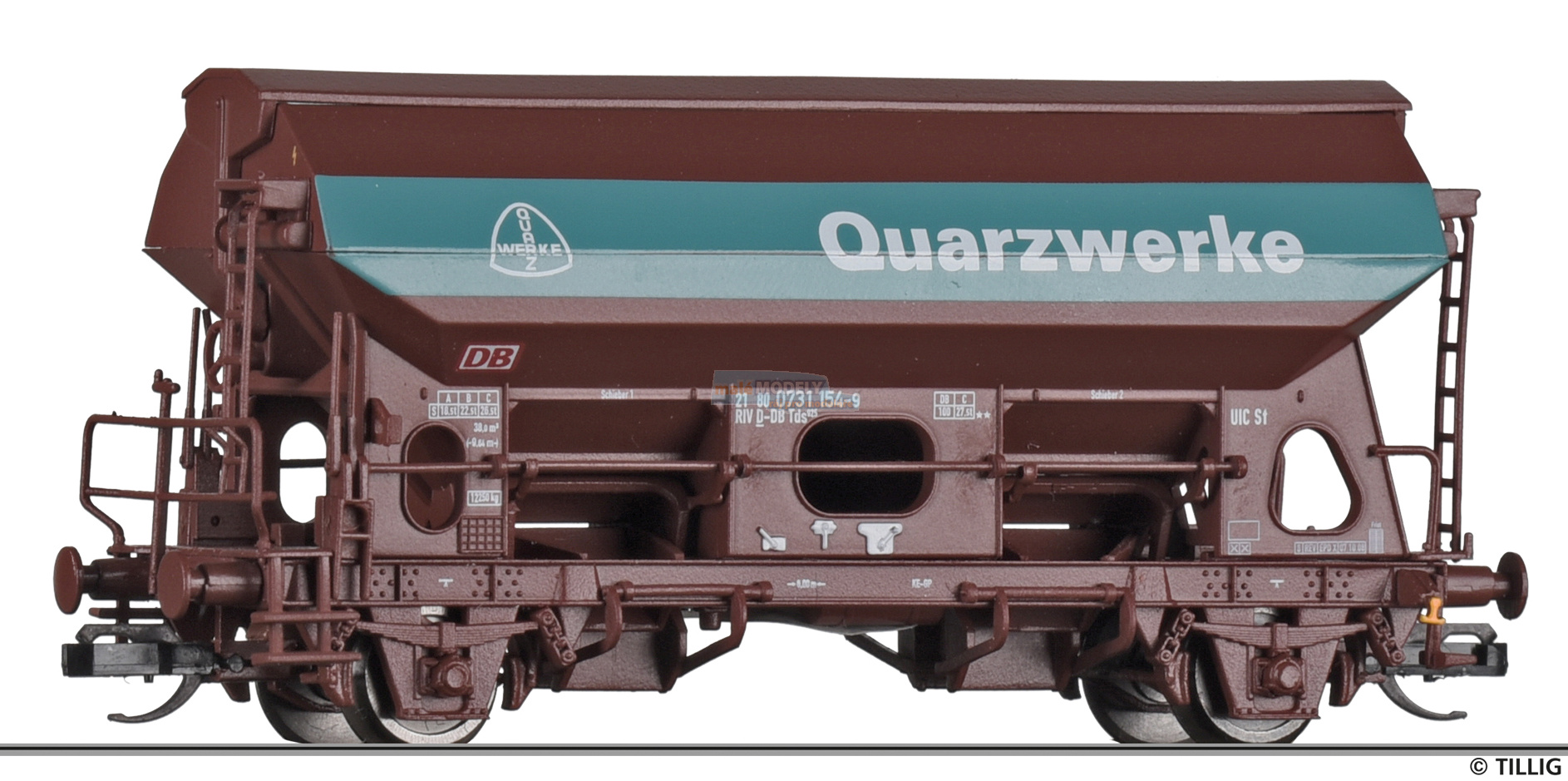 Schwenkdachwagen Tds *Quarzwerke* der DB AG, Ep. VI