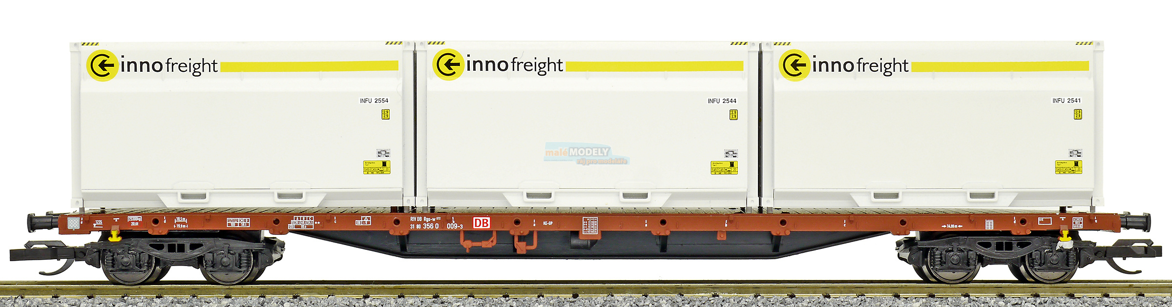 Tragwagen der DB AG, beladen mit Innofreight WoodTainer XXL, Ep. V -FORMNEUHEIT-