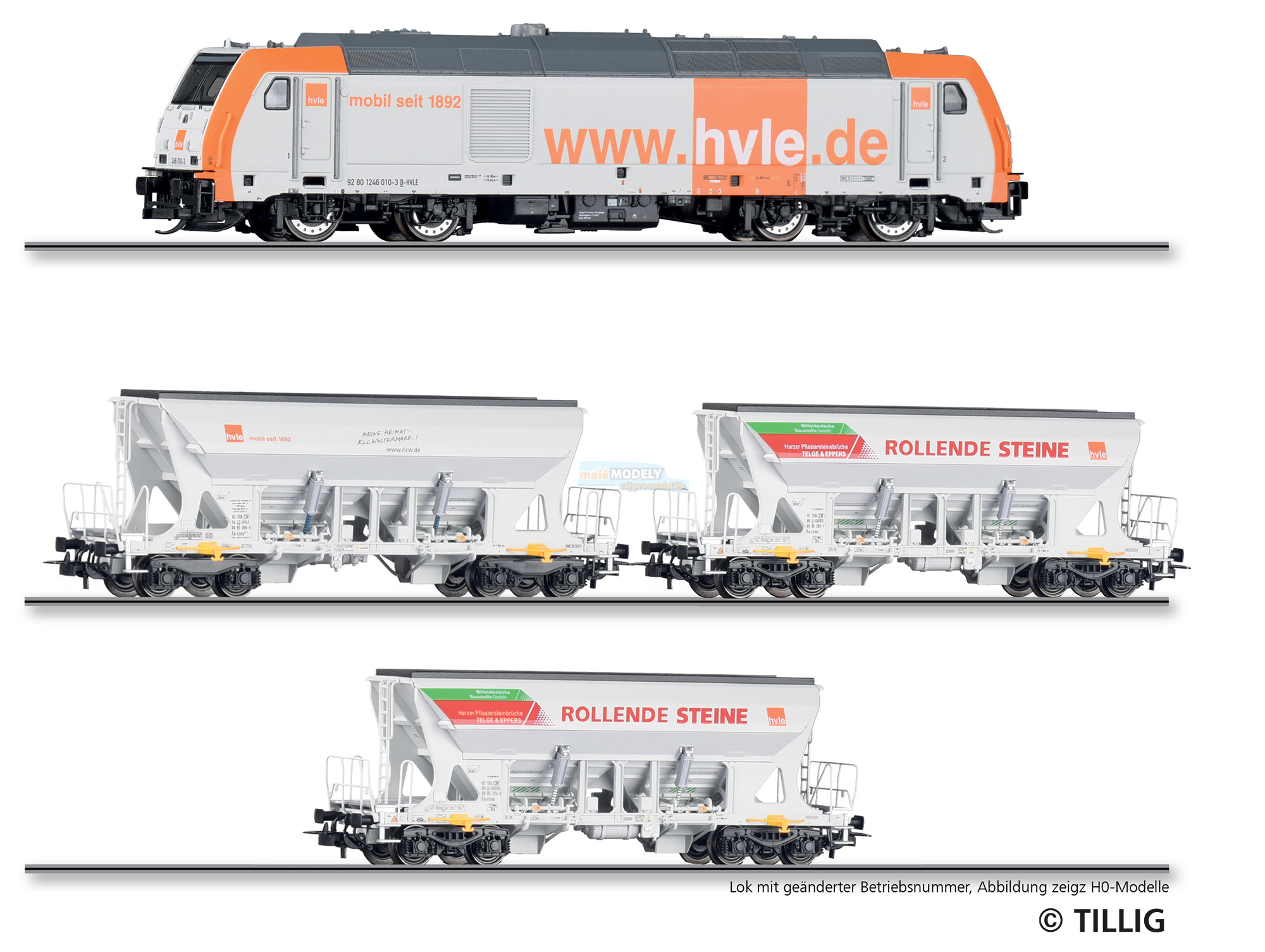 Set nákladního vlaku „Schottertransport der HVLE“ - (31.03.2023)
